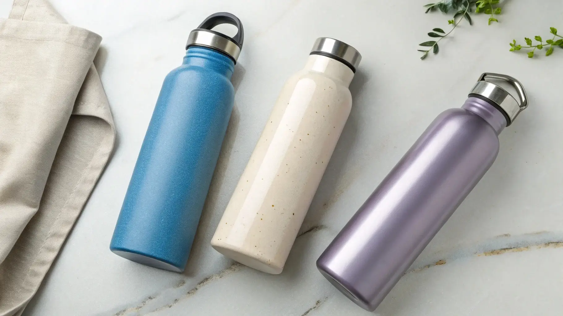 Scratched, dented stainless steel bottle comparison