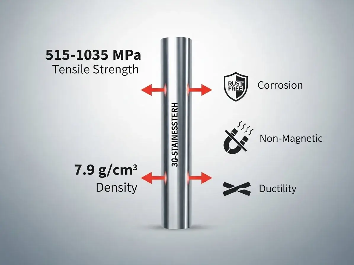 304 stainless steel tensile and yield strength