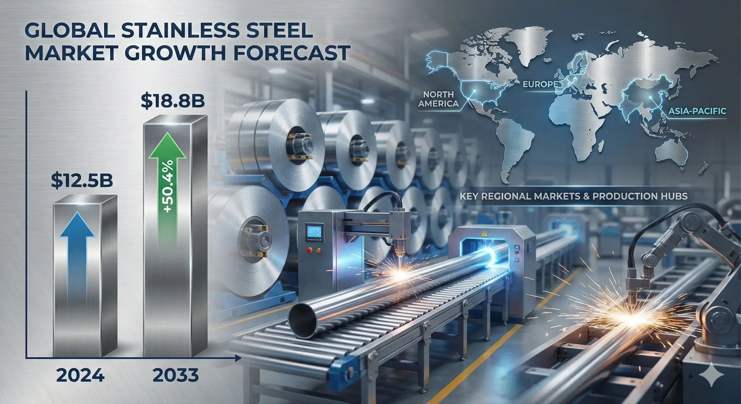 Global market growth for 304 tubing