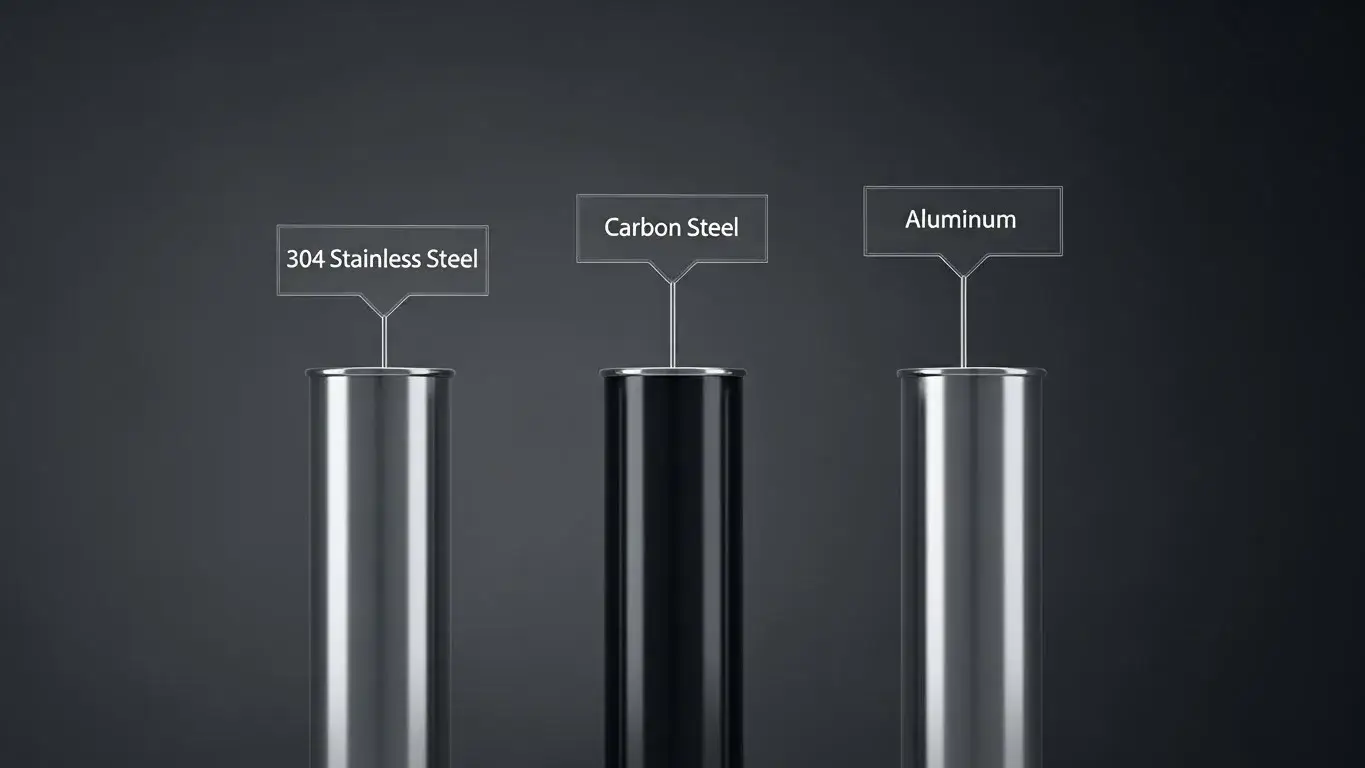 304 vs carbon steel vs aluminum tubing