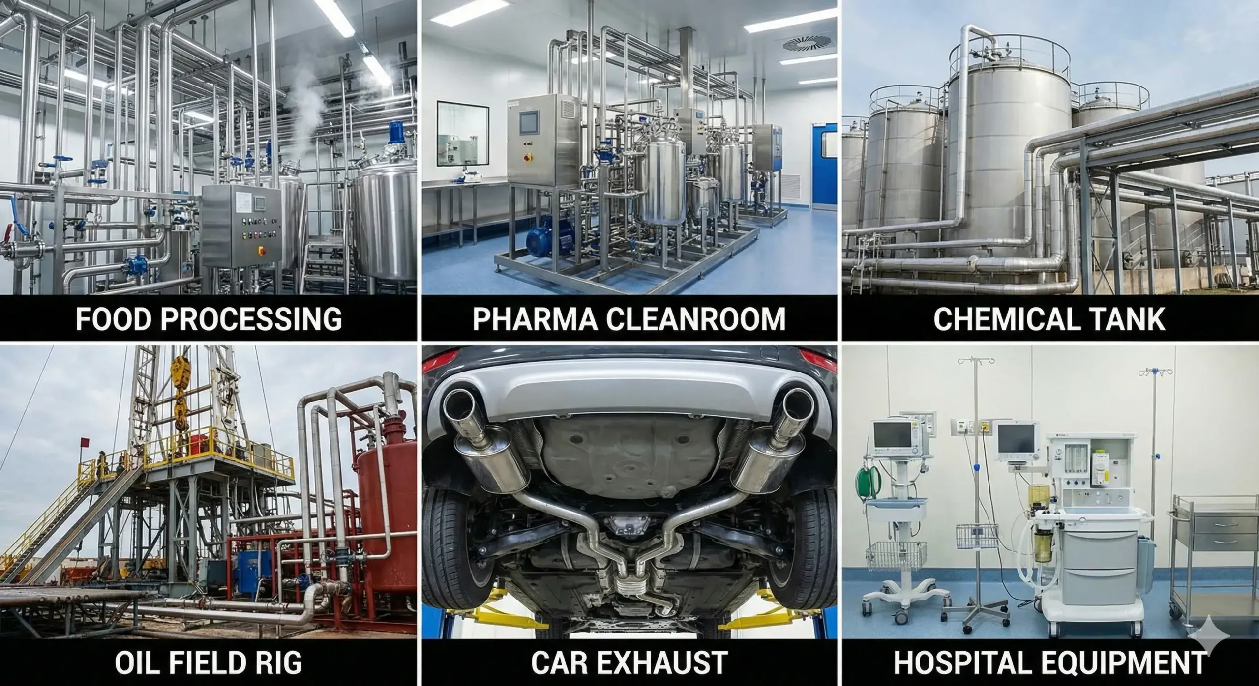 Industries using 304 stainless tubing