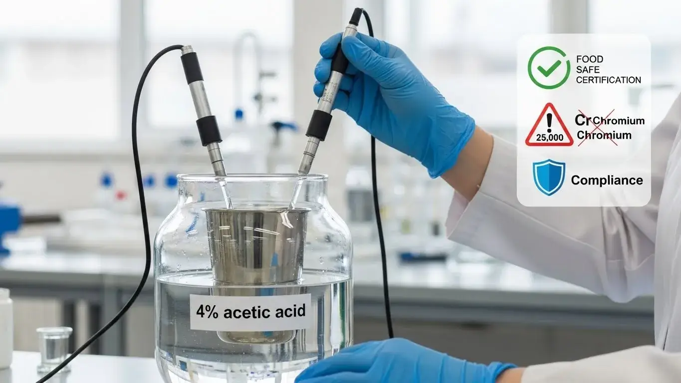 Food safety testing of stainless steel cups