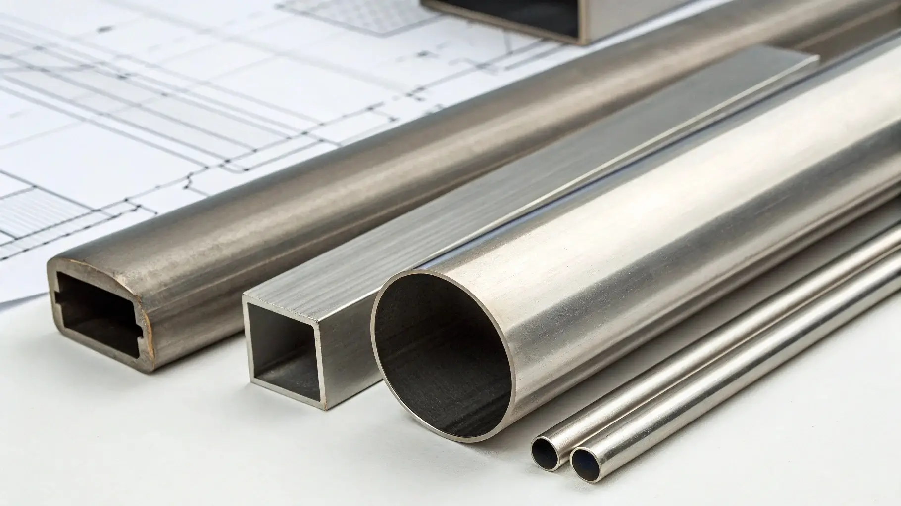 304 stainless steel samples with labels showing corrosion resistance and polished surface