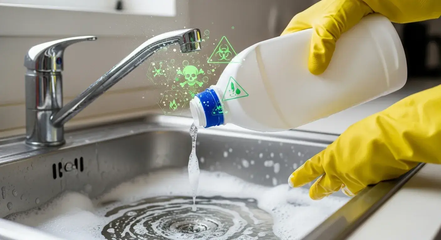 Soap and rinsing fail to remove bleach toxins