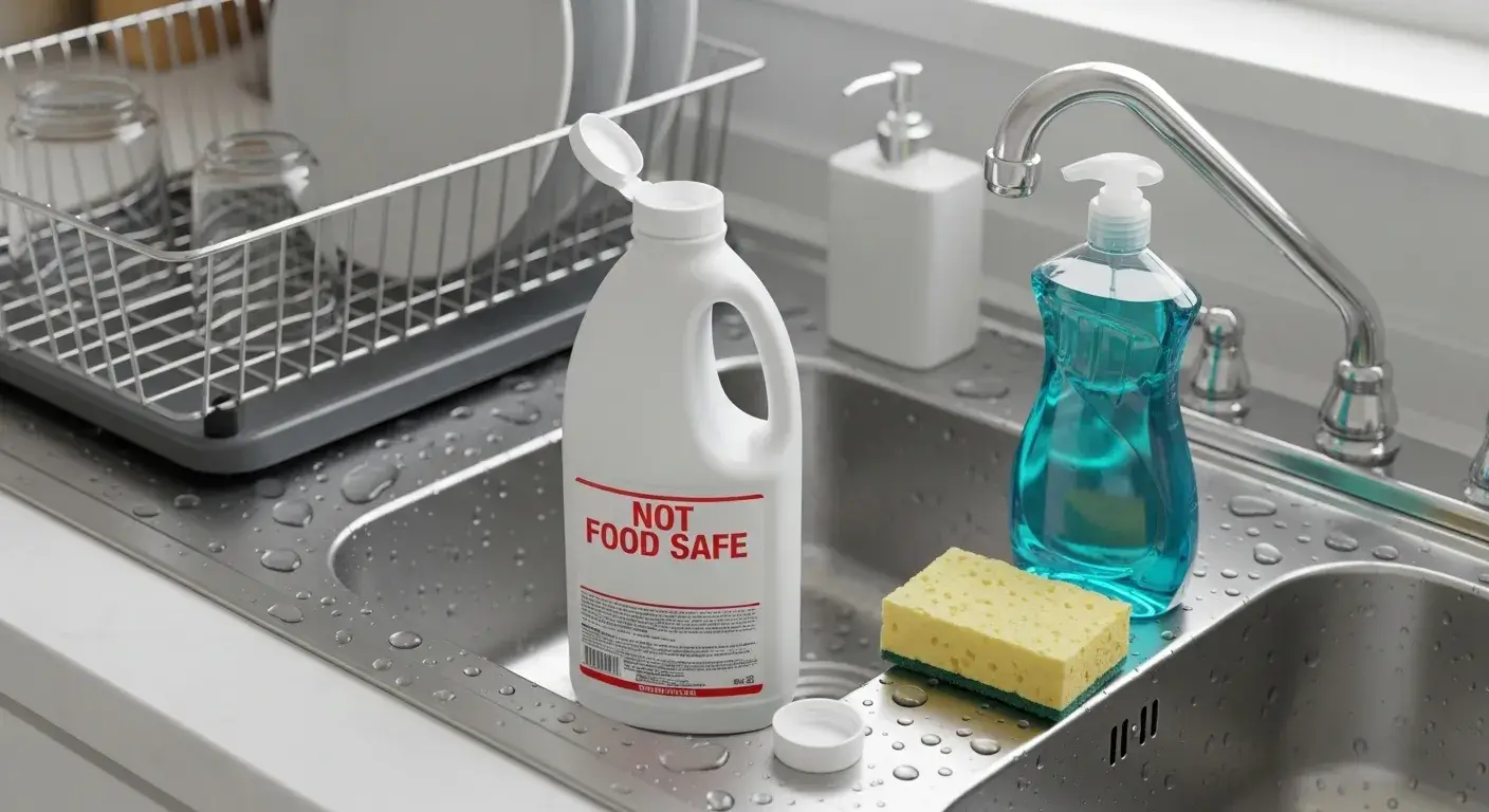 Cleaned bleach bottle still poses risks