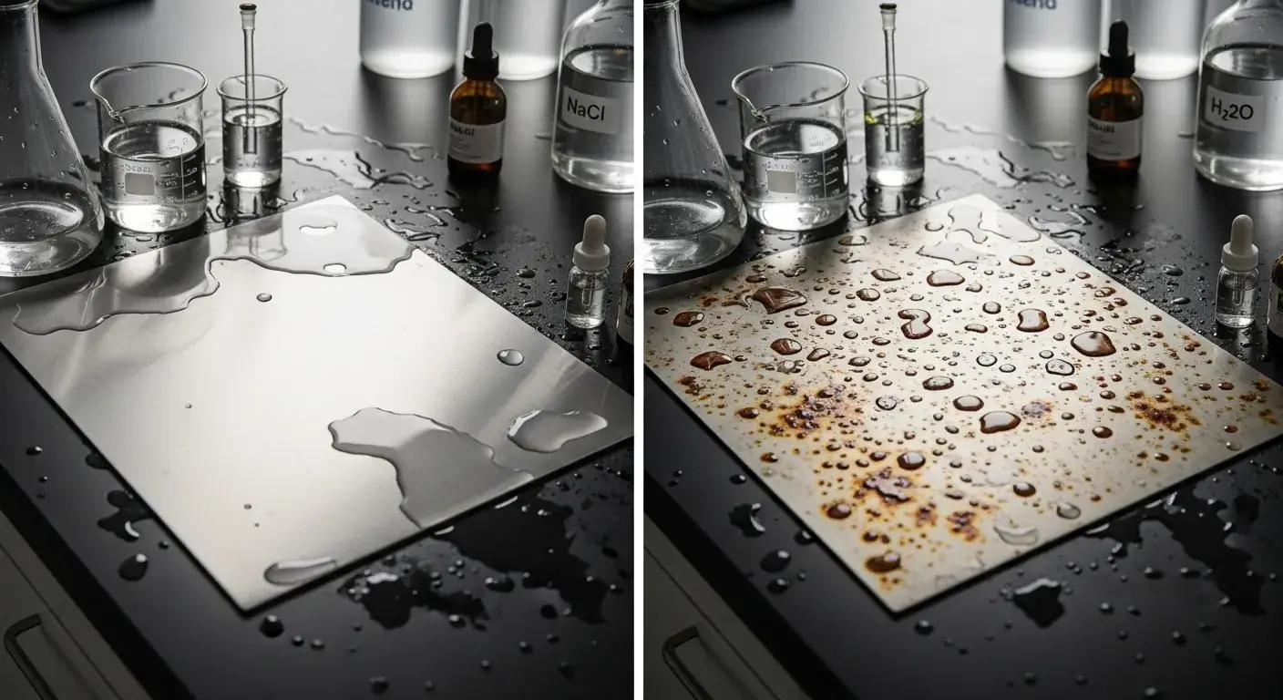 Corrosion resistance check 304 stainless steel resisting rust in industrial environment