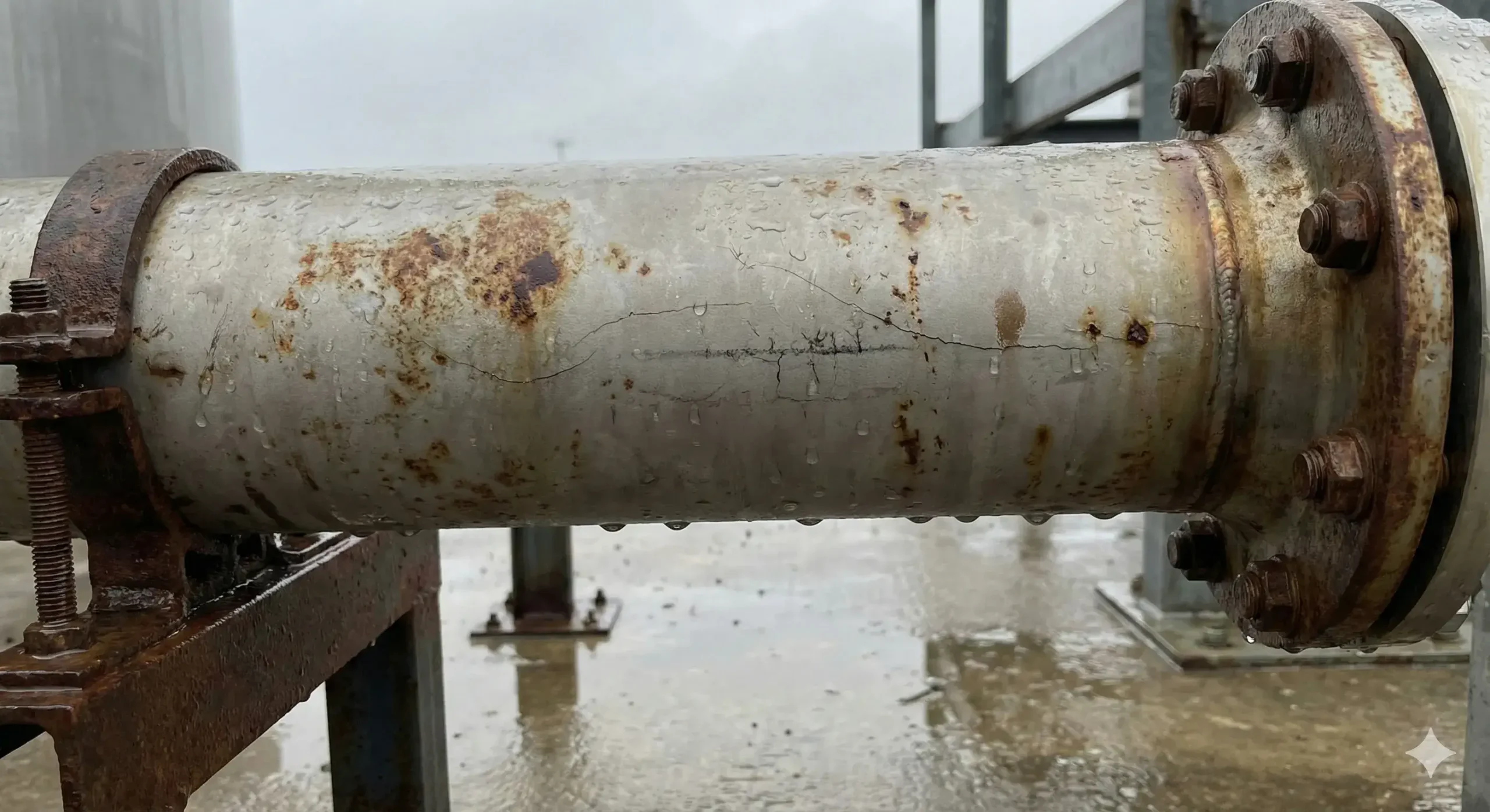 Environmental stress effect 304 stainless steel tube cracking in humid chloride-rich environment