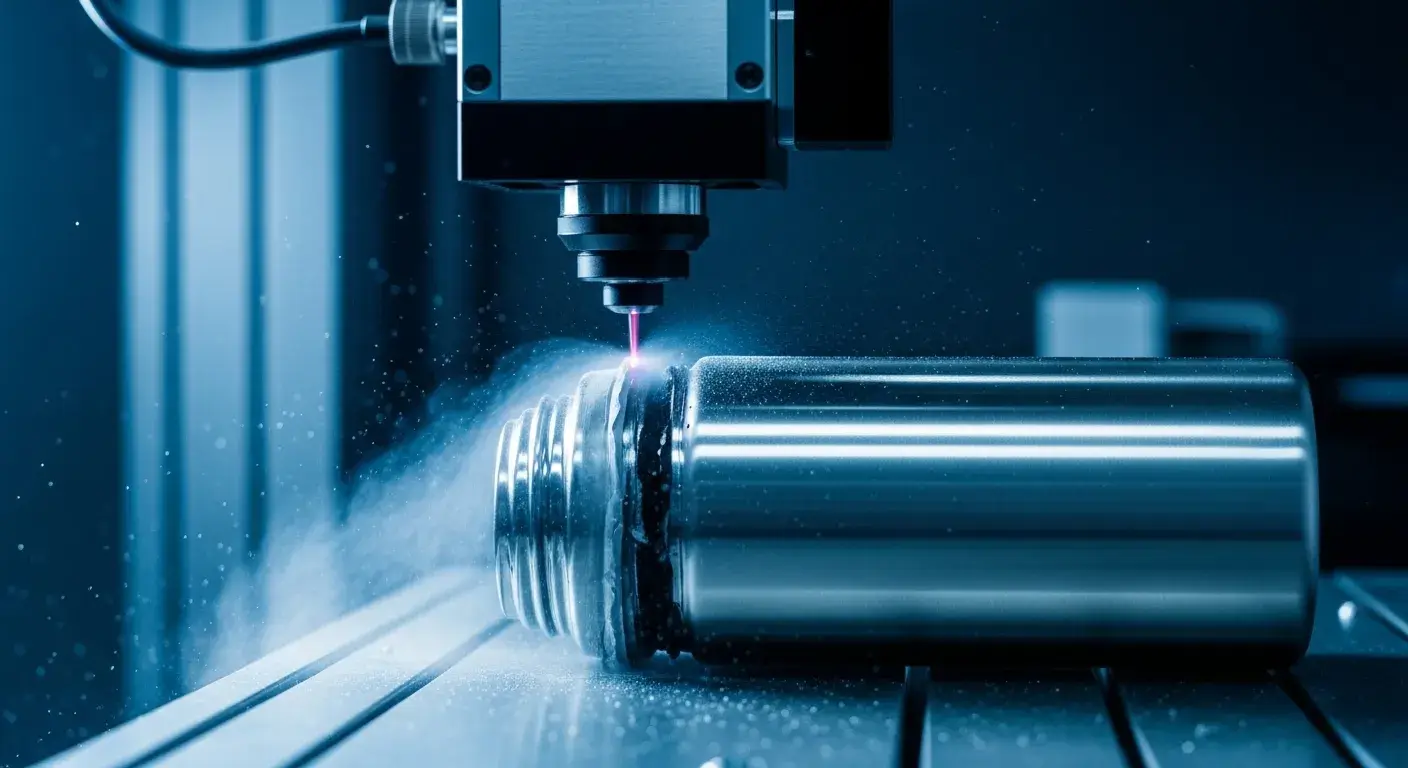Precision laser cleaning metal tumbler