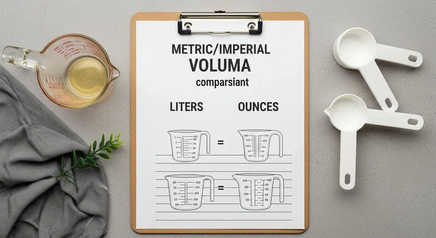 Metric vs Imperial volume units icons