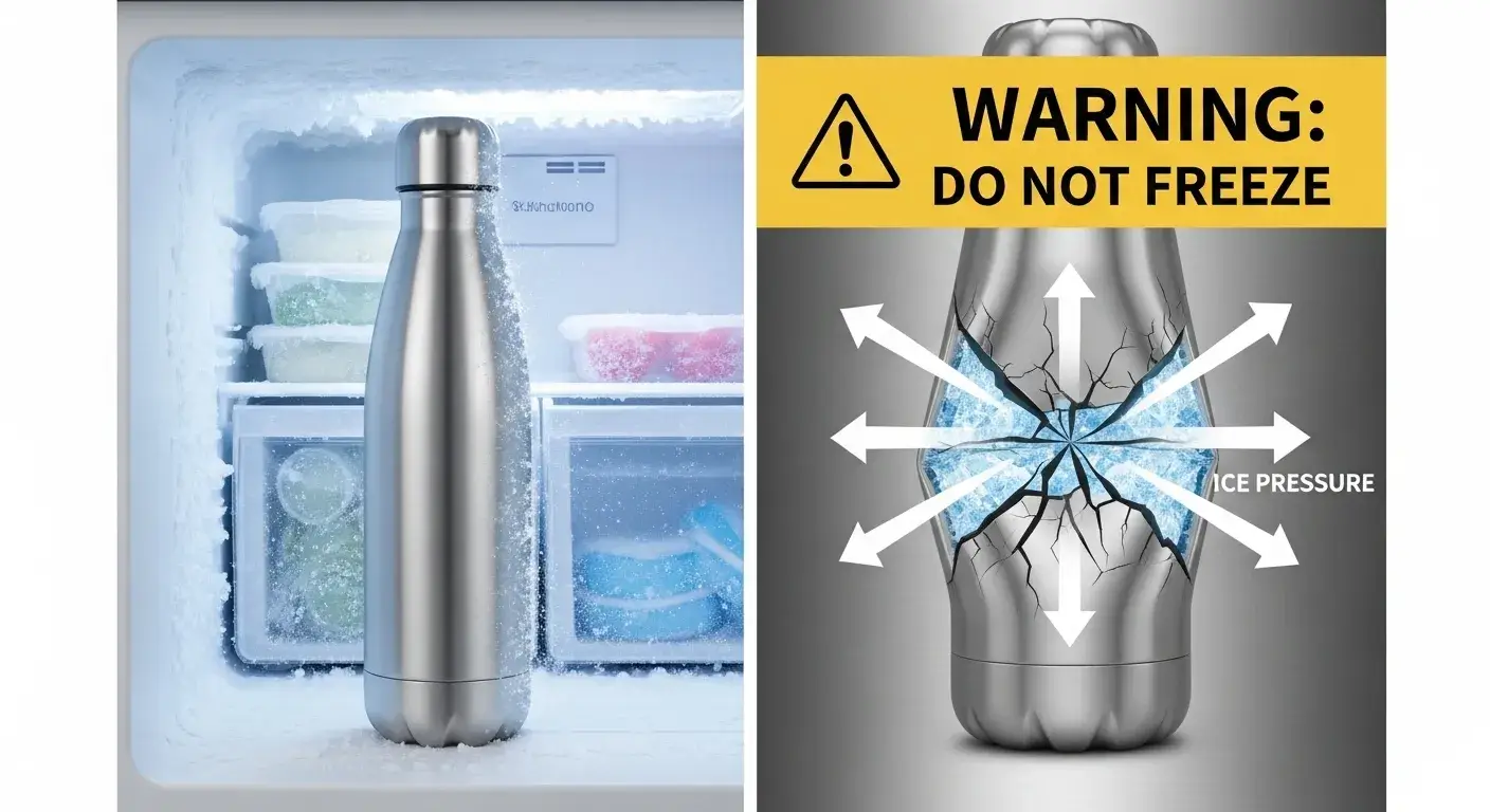 Non-insulated vs insulated bottles freezing