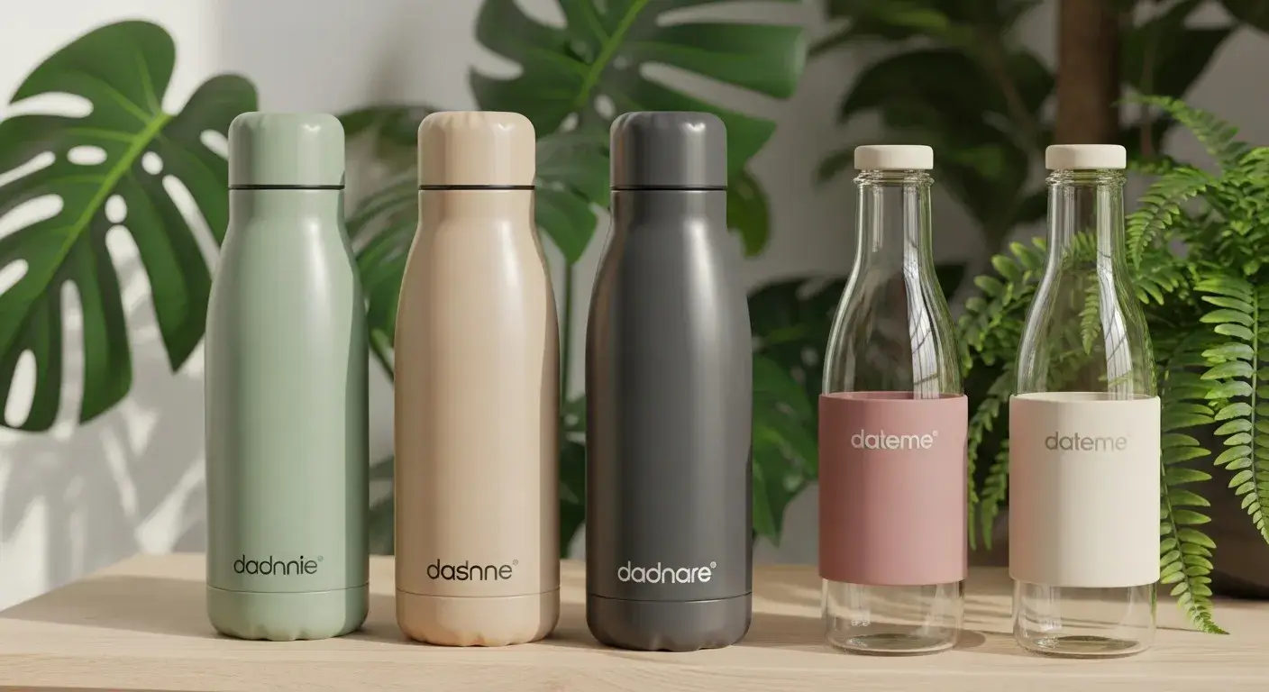 Best materials for freshness Stainless steel and glass bottles from reputable brands