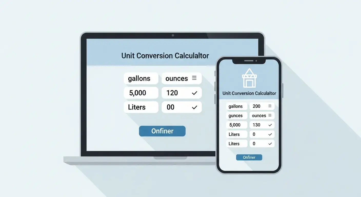 Illustration of online fluid conversion calculator