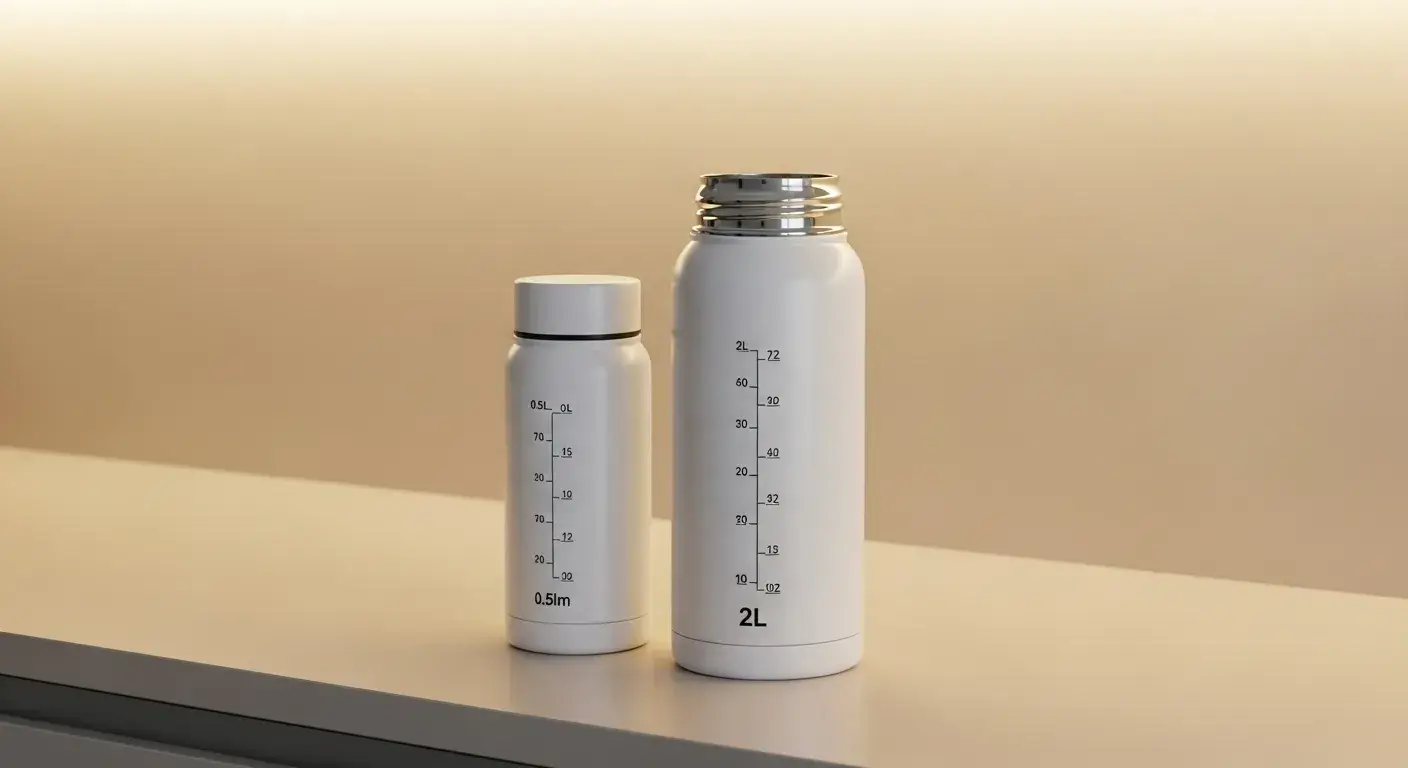 0.5 L and 2 L bottle ounce labels