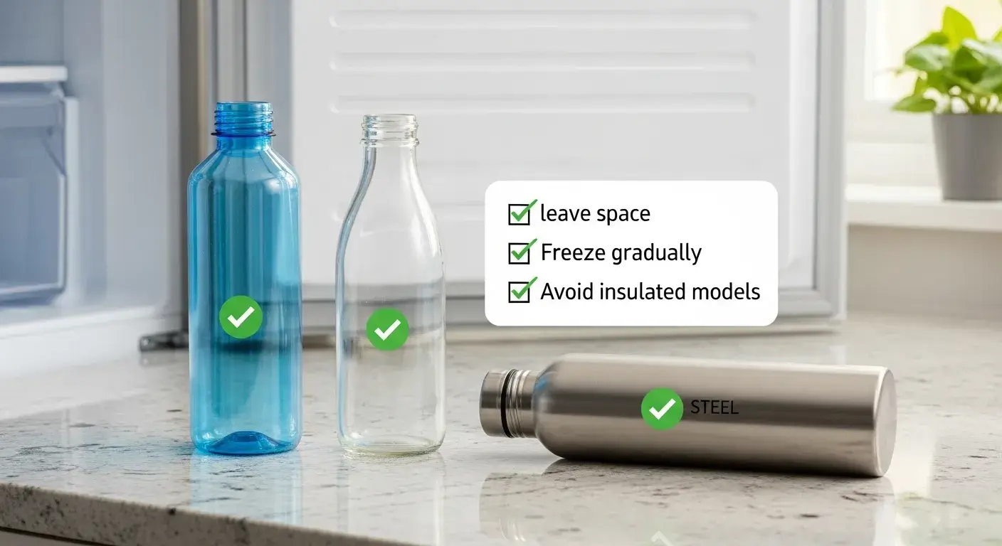 Checklist to freeze bottles safely