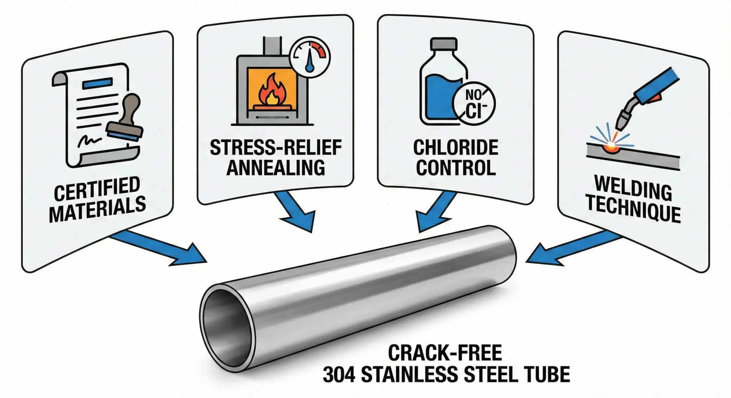 Crack prevention methods Best practices to prevent cracks in stainless steel tubing