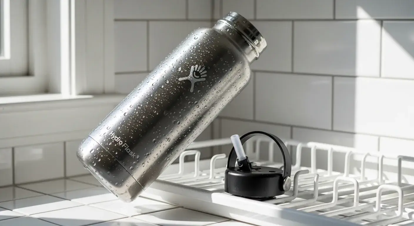 Preventing future odors Clean bottle drying with cap off on dish rack