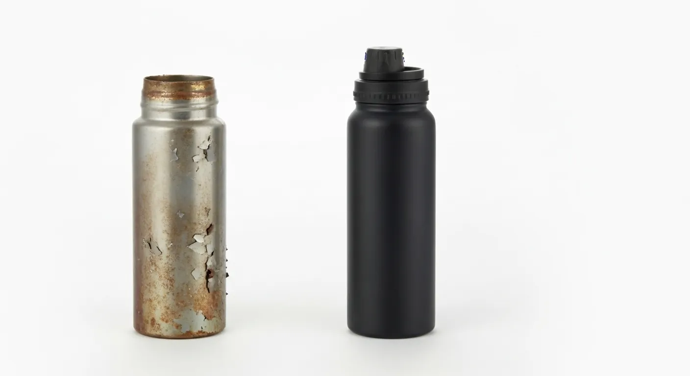 Heavily rusted bottle ready for replacement