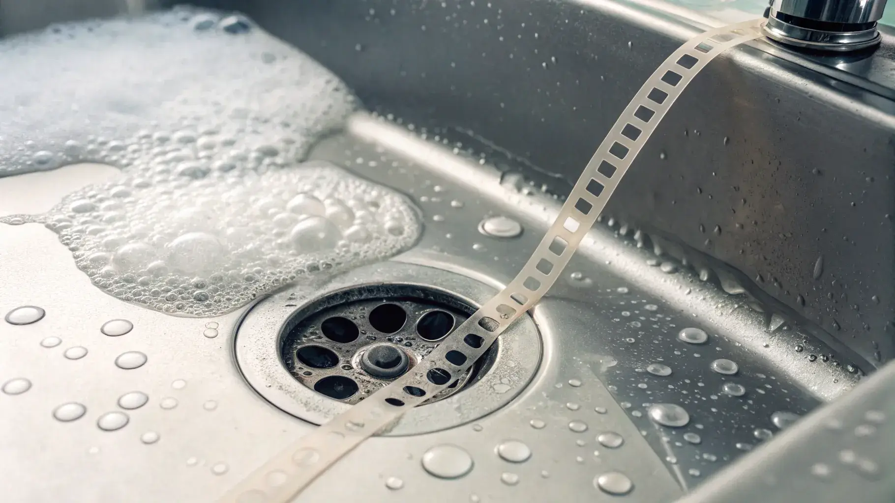 Residue buildup stain Hazy white film from soap and mineral residue