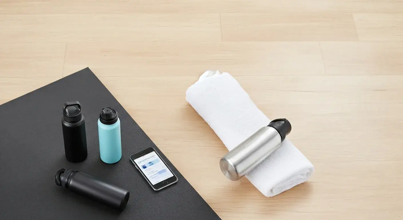 Popularity of eco bottles Stylish reusable bottles beside wellness items