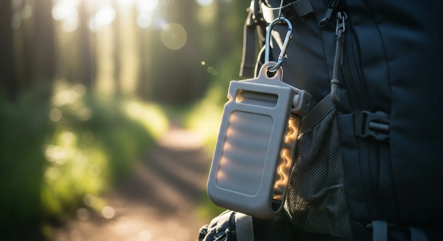 Foldable silicone water bottle in active setting