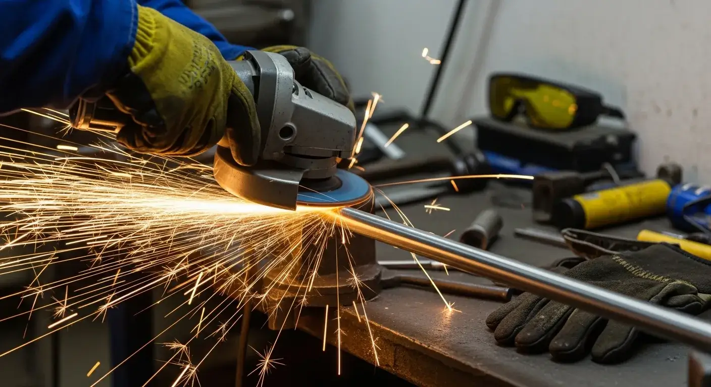 304 steel spark test 304 stainless steel producing fine sparks on grinder