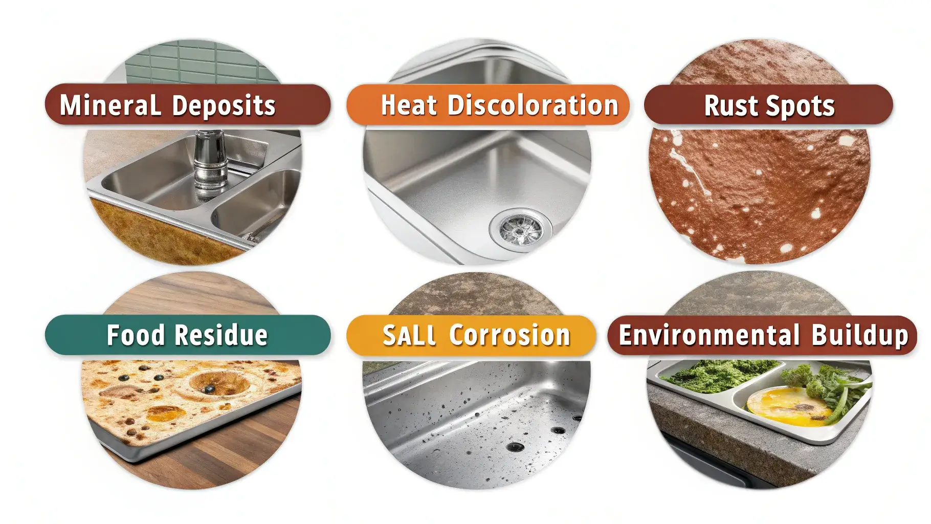 Stain causes overview Types of stains on stainless steel