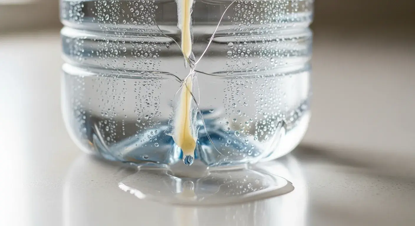 Cracked water bottle leaking after super glue repair