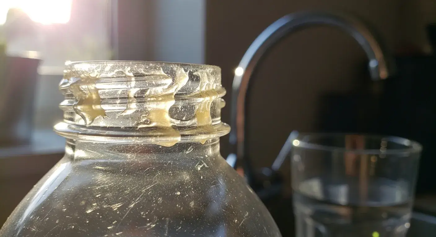 Super glue residue near drinking water area