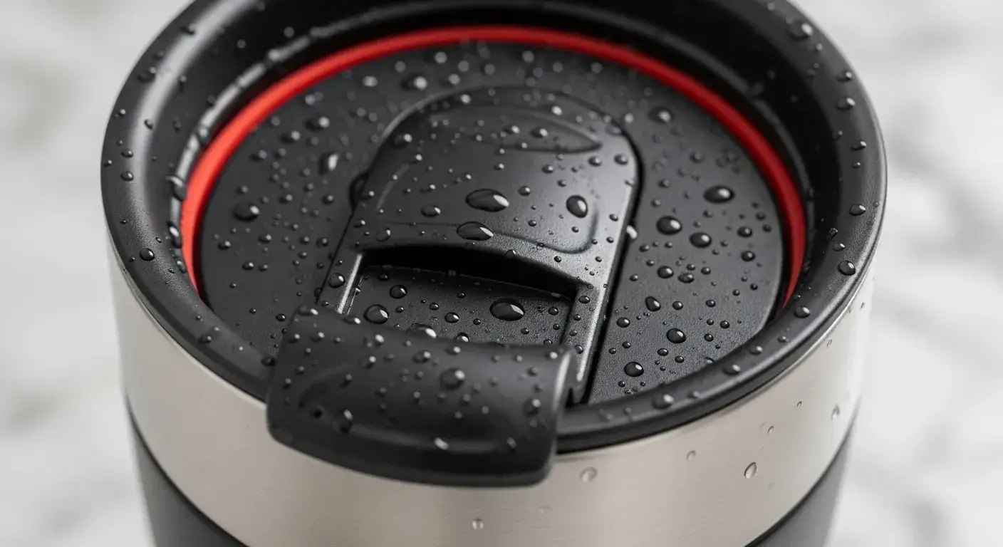 Locking lid and gasket prevent leaks