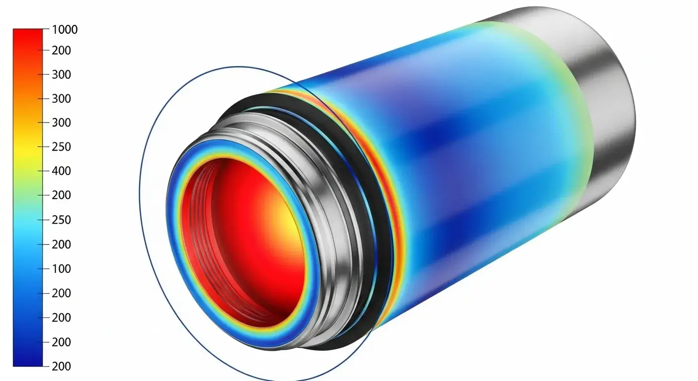 Vacuum blocks heat Vacuum layer blocks heat transfer