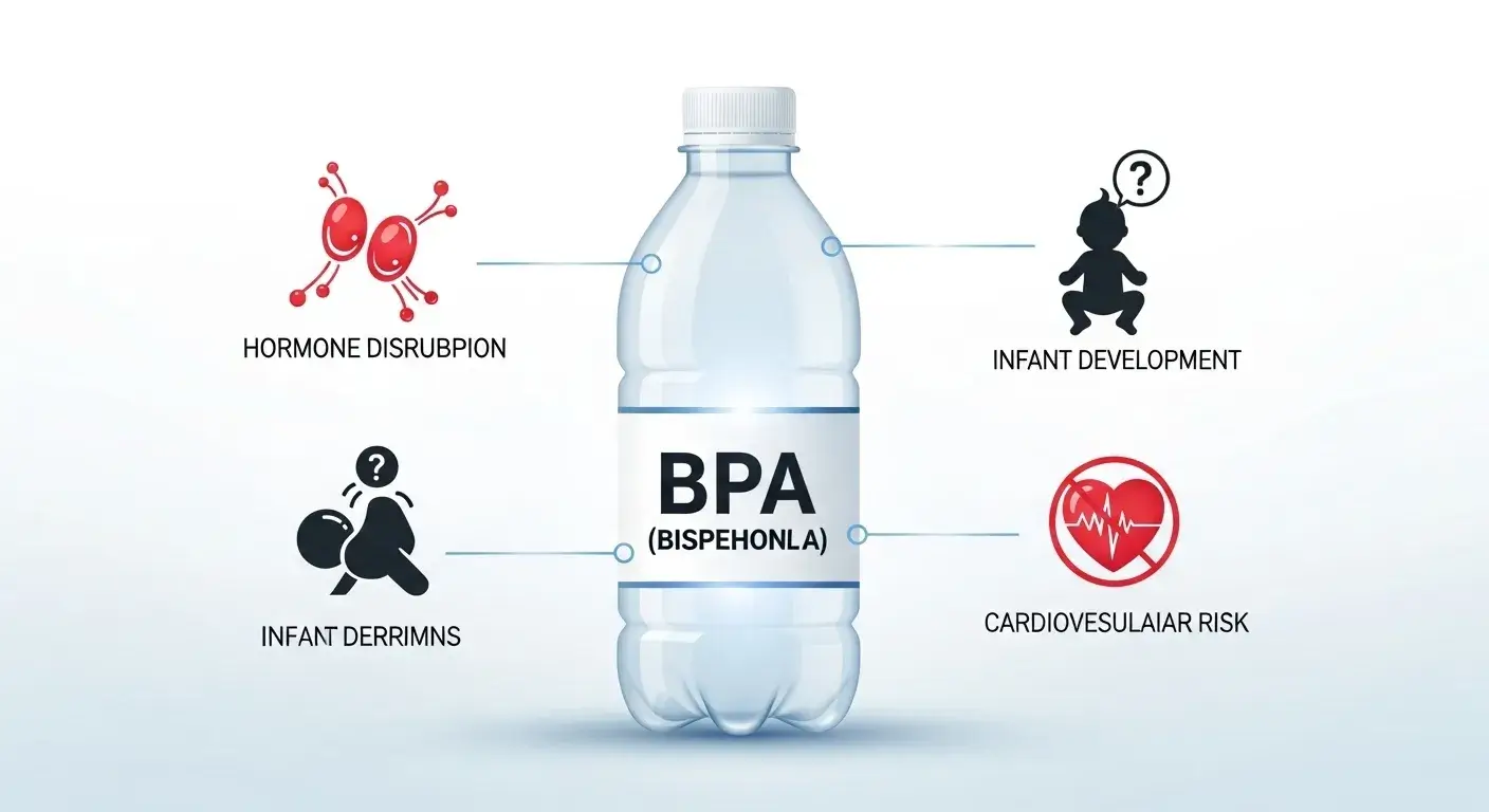 Infographic of BPA chemical and health effects