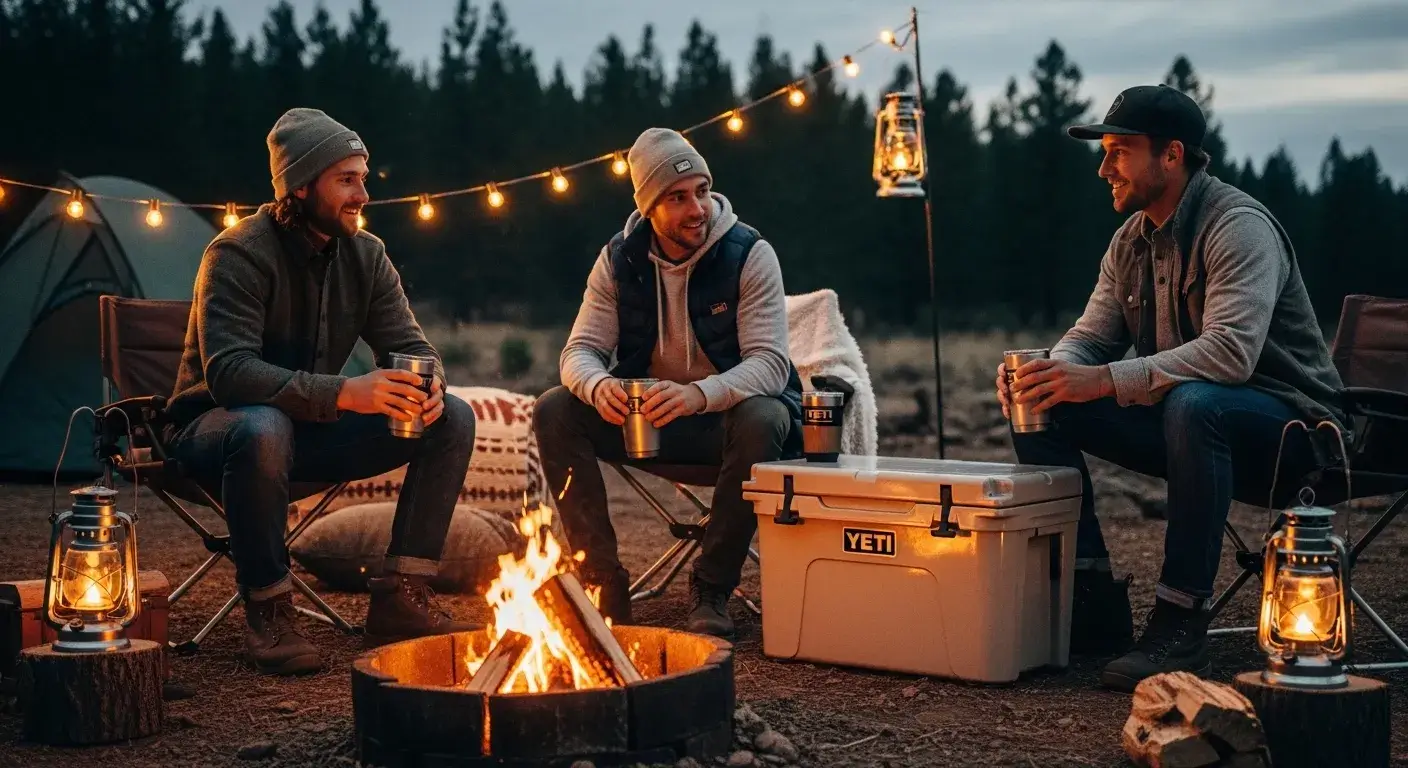 Group of outdoor enthusiasts using Yeti gear