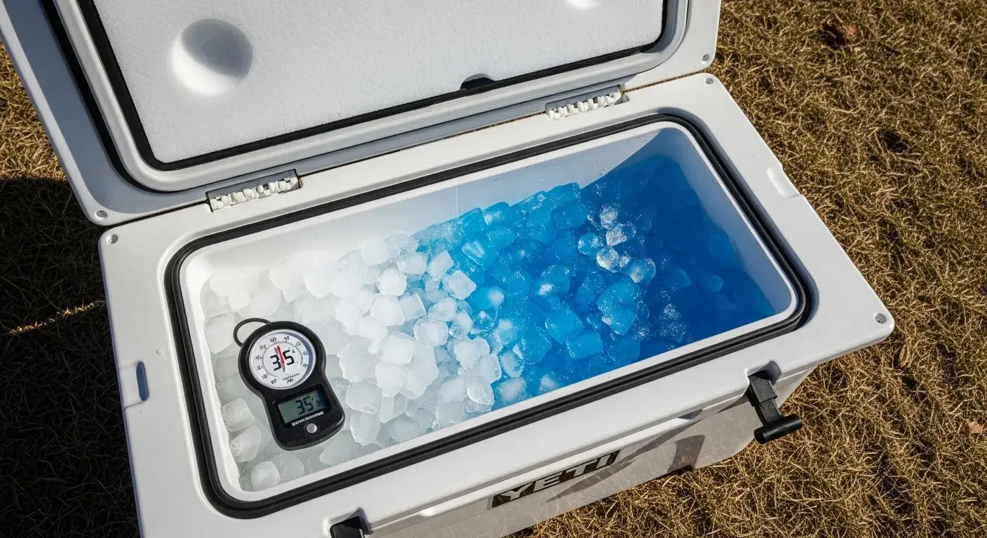 Ice retention test with Yeti cooler