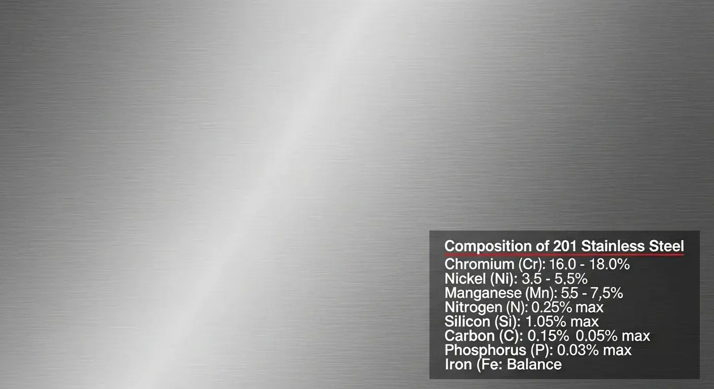 Molecular structure of 201 stainless steel