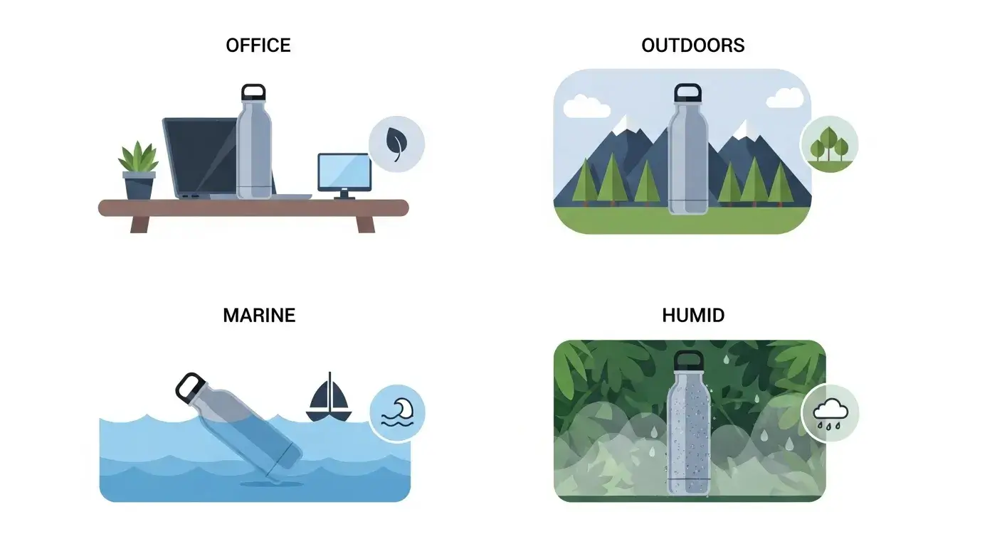 201 stainless steel water bottle use case chart