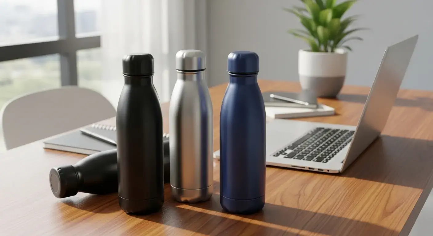 304 stainless steel bottles in a modern corporate office