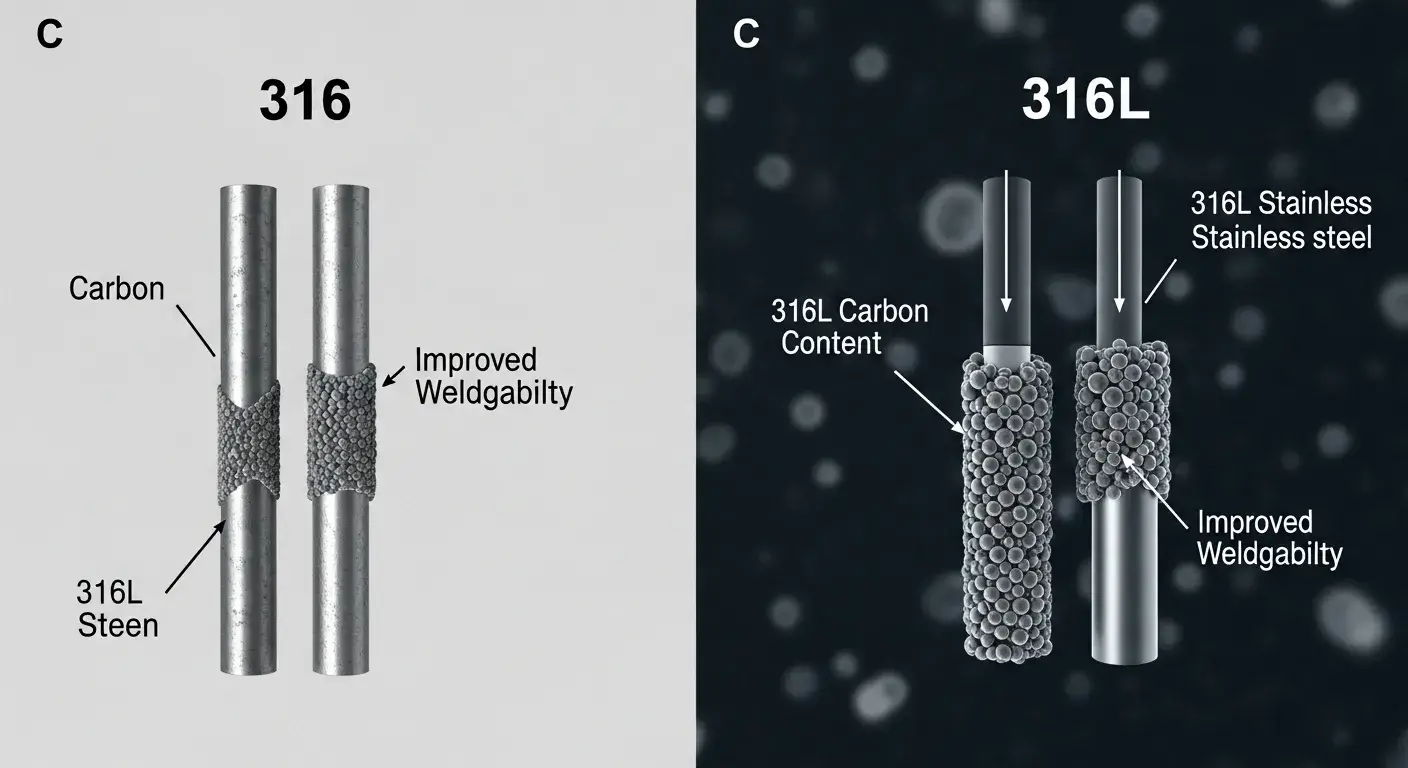 316 vs 316L carbon difference
