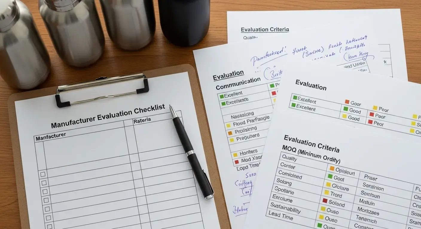 Evaluation checklist for bottle manufacturer selection