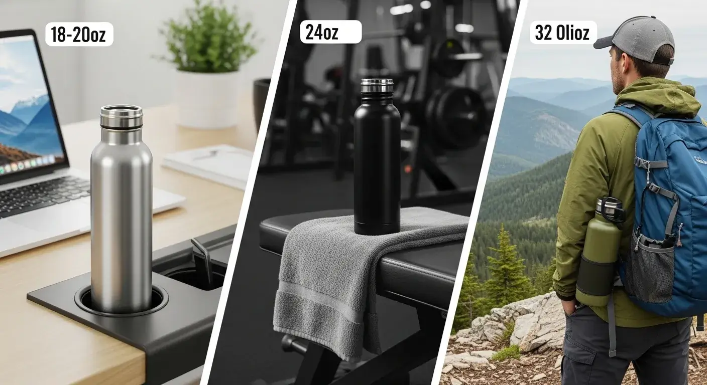 Best bottle sizes by activity scenes