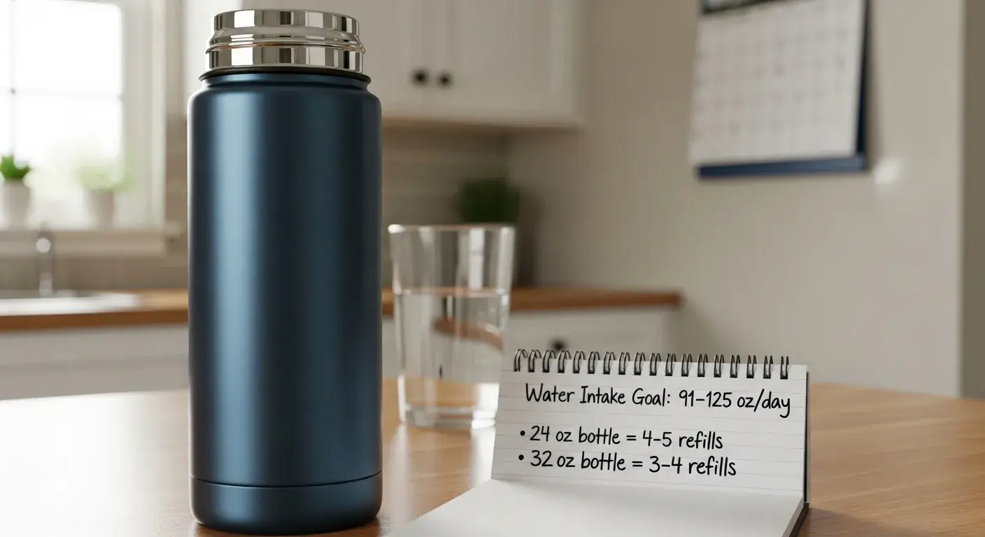 Daily water needs with refill counts