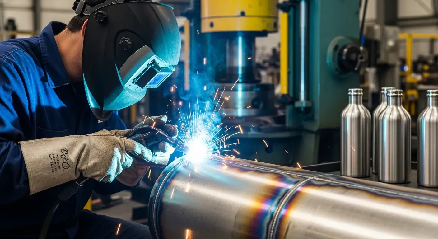 Factory welding and forming of stainless steel