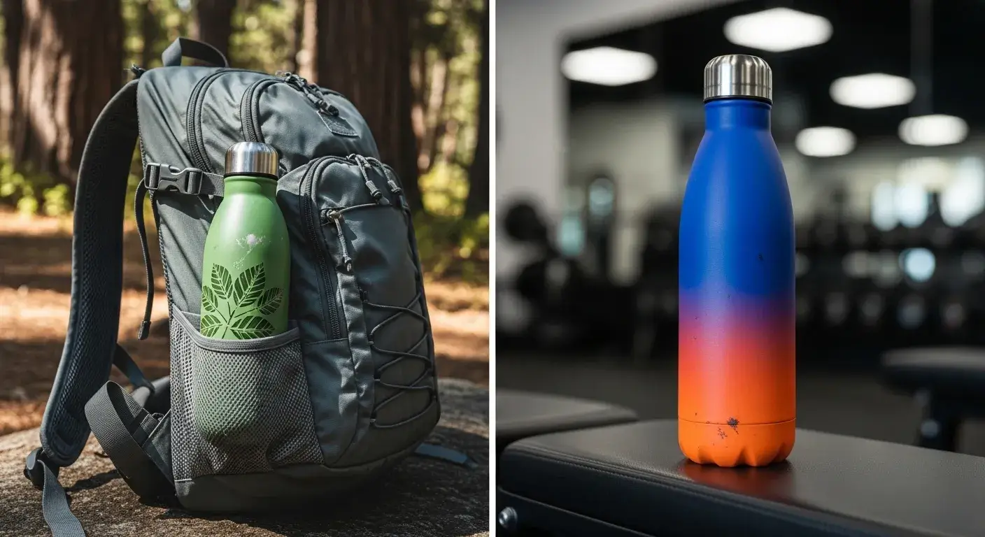 Why paint your water bottle Customized water bottles in nature and gym settings