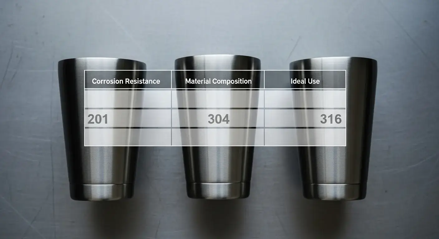 Comparing stainless steel grades for coffee use