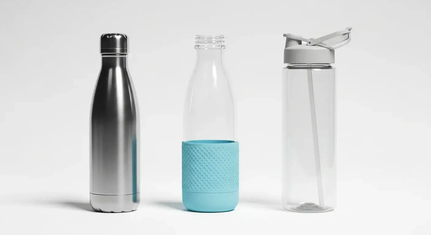 Bottle lifespan by type Reusable water bottles made of steel, glass, and plastic