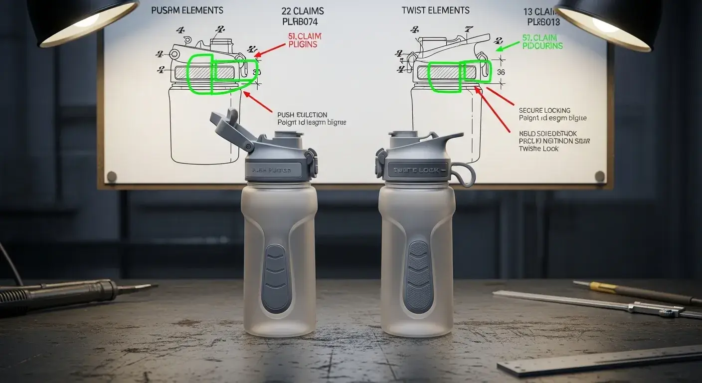 Designing around a patented bottle lid