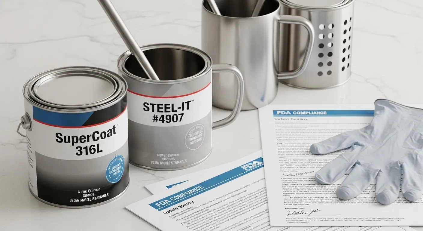 Food-safe stainless paint options Food-safe epoxy paints near stainless kitchen items