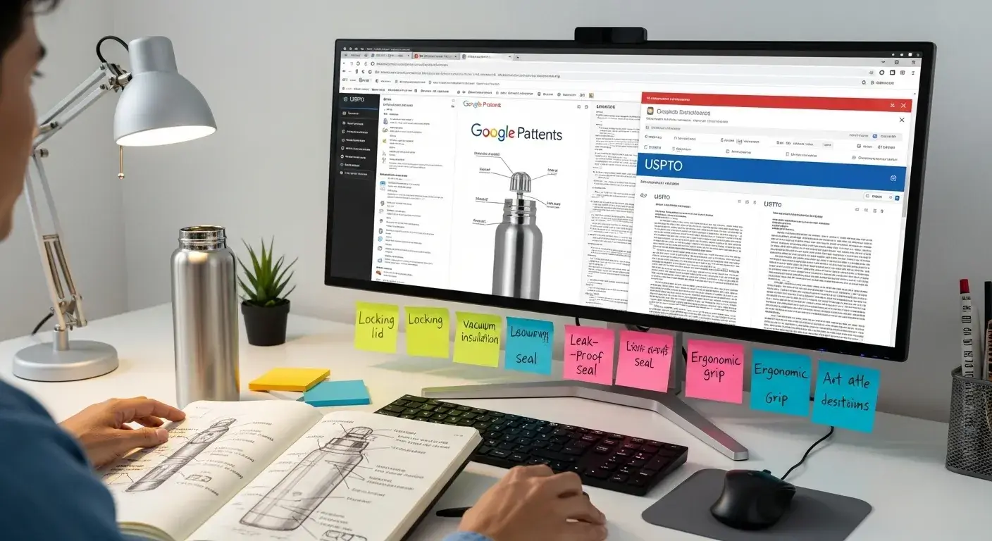 Inventor performing an FTO patent search