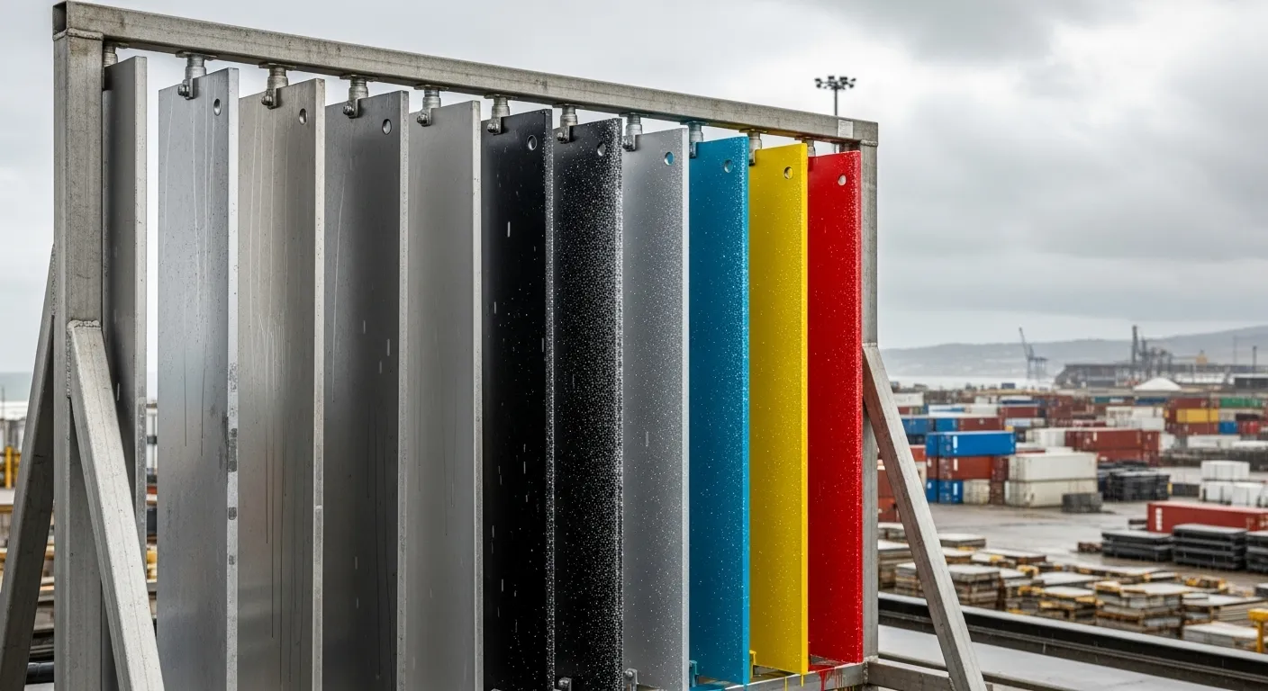 Stainless paint for harsh conditions Painted stainless panels exposed to sun, salt, and rain