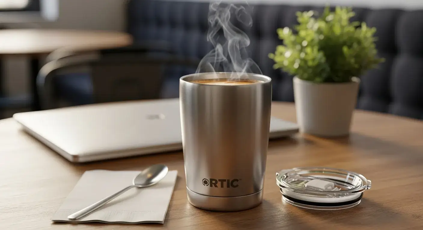 RTIC tumbler with ceramic lining used for coffee