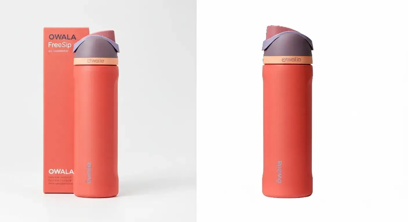 Real vs fake Owala bottle comparison